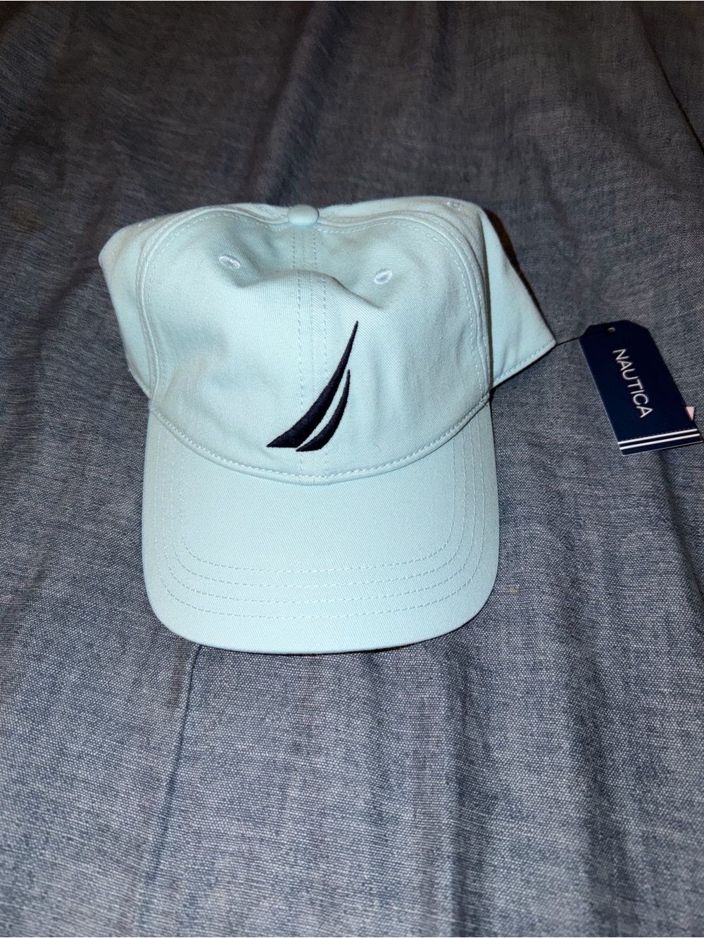 Nautica Pale Blue Embroidered Sail Cap